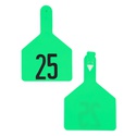 Pre-Numbered Cow Tags, Green - A-7002500590