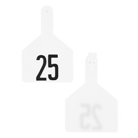 A-7002500596 - Pre-Numbered Cow Tags, White