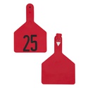A-7002500572 - Pre-Numbered Cow Tags, Yellow
