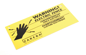 U-WS3 - Zareba Electric Fence Warning Sign