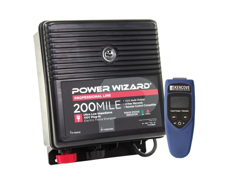 Power Wizard Fence Energizer 13.0 Joule w/ Remote