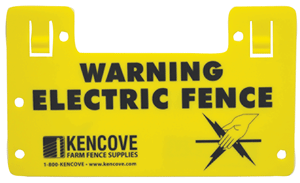Electric Fence Sign -Plastic - MFSD