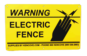 Kencove Fence Sign -Plastic