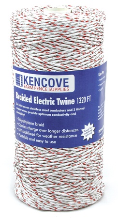 Kencove Braided Electric Twine, 6SSx3CU