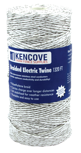 Kencove Braided Electric Twine, 9SS - RBT49SSW