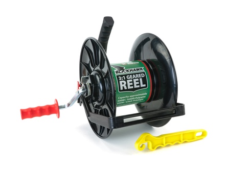 3:1 Black Hawk Geared Reel with 500m of Polywire - Strainrite New