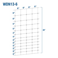WDN13-6 - Fixed-Knot Woven Wire, 13/48/6, 12½ Ga